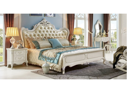 Luxe bedden Hotel Koninklijk Chesterfield bed Tweepersoonsbed Barok massief hout