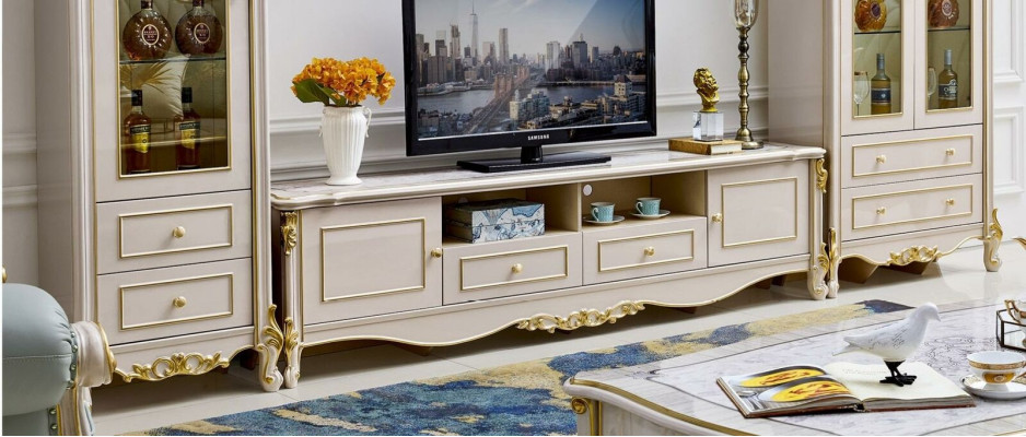 Sideboard TV Lowboard RTV-tafel Woonkamer Houten Kast Klassiek Barok