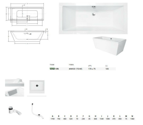 Badkuip Rechthoekig Design Badkuip Wit Moderne Badkamer