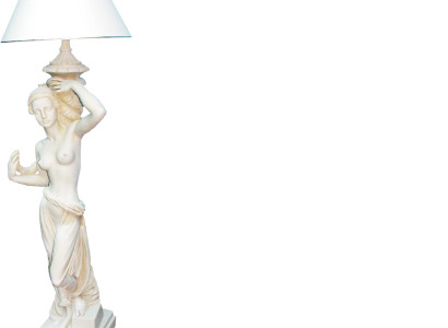 Antieke stijl figuur levensgroot met verlichting staande lamp vloerlamp lampenlamp lampen