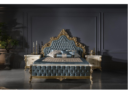 Luxe tweepersoonsbed Chesterfield barok bedden slaapkamermeubels knoppen