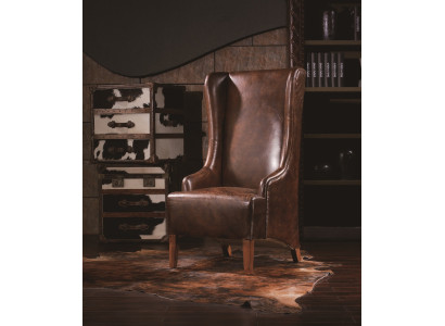 Echtlederen relaxfauteuil Vintage Cigar leren fauteuil fauteuil leren fauteuil televisie.