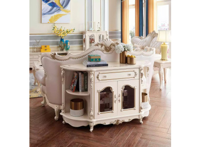 Sideboard in de woonkamer, klassiek meubilair voor het interieur.