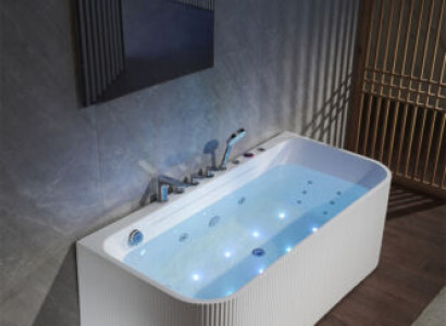 Badkuip Jacuzzi Whirlpool massagestralen LED Ergonomisch Ontspanningsbad