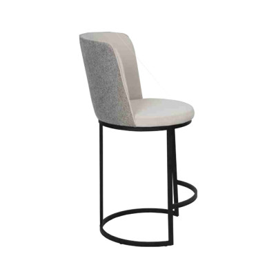 Luxe barkruk kruk fauteuil rond horecastoel barkrukken gestoffeerd.