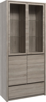 Eetkamer hout woonkamer meubels vitrine dressoir vitrines glazen kasten