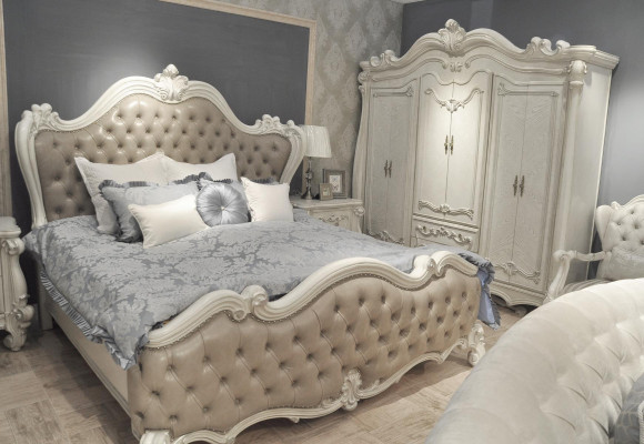 Chesterfield tweepersoonsbed bed huwelijksbed ontwerp luxe bedden barok antiek