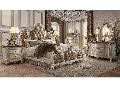 Luxe Chesterfield bedden van leer Koninklijk paleisbed Hotel tweepersoonsbed