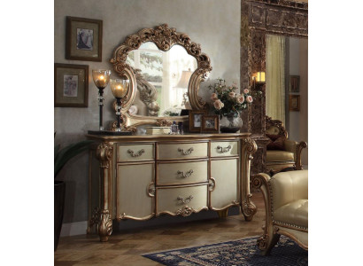 Buffet Dressoir Commode Spiegel Echt Handwerk Hout Klassiek Barok Rococo