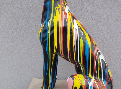 Abstracte figuur handgemaakt decoratie huisdecoratie sculpturen standbeelden figuren hond