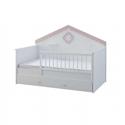 Babybedsetje Box Bed Wit Hout Set 3-delig