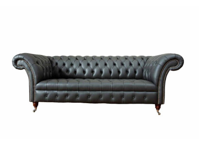 Chesterfield Design Luxe Gestoffeerde Bank Bank Zit Leder Nieuw Bank Nieuw