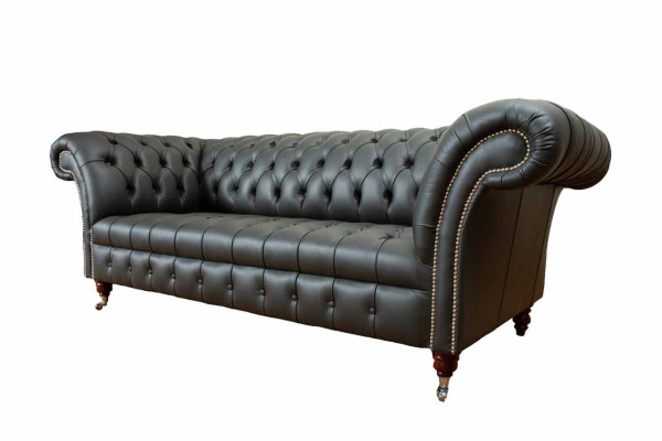 Chesterfield Design Luxe Gestoffeerde Bank Bank Zit Leder Nieuw Bank Nieuw