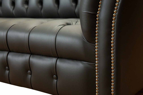 Chesterfield Design Luxe Gestoffeerde Bank Bank Zit Leder Nieuw Bank Nieuw