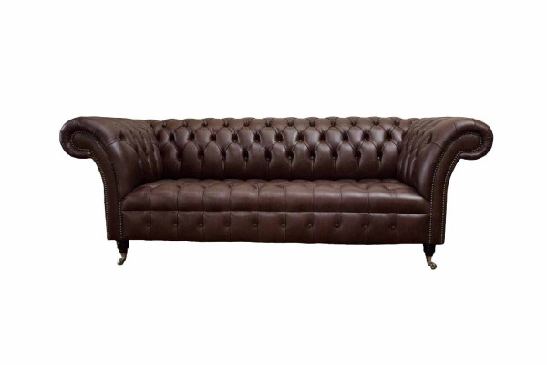 Bankstel 3-zits Chesterfield leren bank woonkamer designer banken stofferen