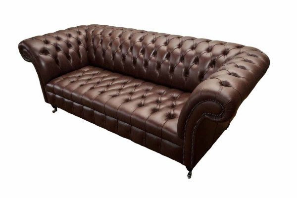 Bankstel 3-zits Chesterfield leren bank woonkamer designer banken stofferen