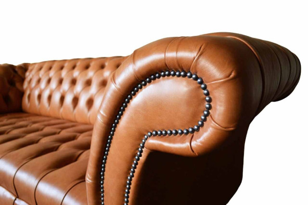 Bankstel 3 zits moderne Chesterfield banken banken gestoffeerd bruin nieuw