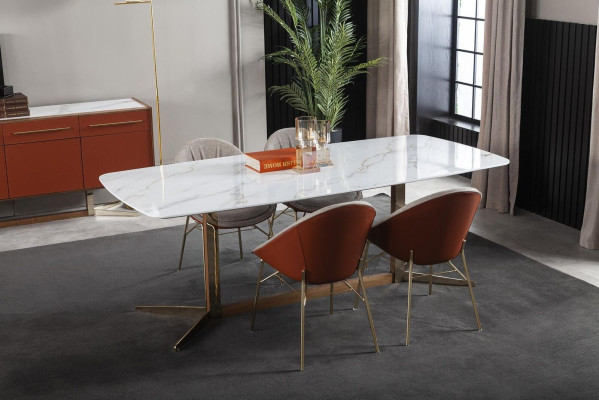 Tafel in wit voor eetkamer Luxe Moderne stijl Comfortabele tafels