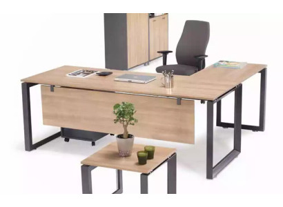 Exclusief hoekbureau kantoormeubels bruin hoektafel thuiskantoor nieuw