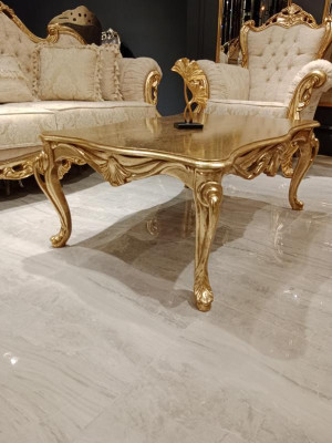 Salontafel Tafels Chesterfield Tafel Ontwerp Luxe Meubels Goud Hout Woonkamer Nieuw