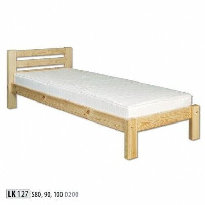 Bed Eenpersoonsbed Grenen bed Grenen massief houten bed 100x200 Bedframe Hout Nieuw