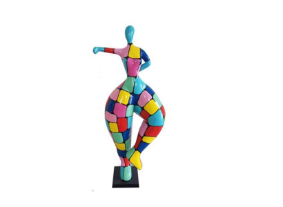 Abstracte figuur standbeeld ballerina standbeelden tuindecoratie moderne figuren 132cm