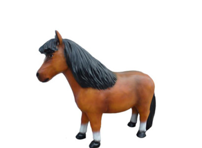 Abstract dierfiguur, plastic sculptuur Pony Mini paarden tuinfiguren 126 cm.