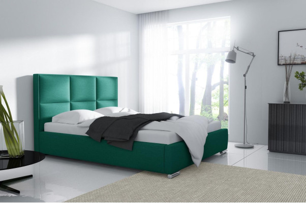 Bed Bed frame Green Double Hotel Bedroom Beds Furniture Furnishing Design