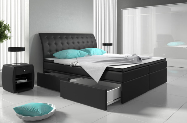 Boxspringbed Bedden Bed Bekleding Kunstleer Designer Hotel Dubbel Luxe Ontwerp