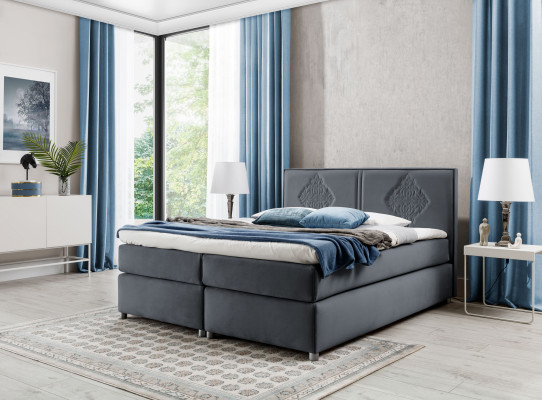 Boxspringbed Slaapkamer Bedden Bekleding Ontwerp Tweepersoons Hotel Luxe 200x200 Nieuw