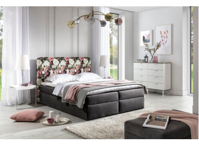 Bedden Boxspring bed Textiel Design Dubbel Hotel Modern Bed Slaapkamer Bloemen