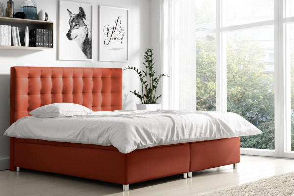 Bedlade gestoffeerd boxspringbed design tweepersoons hotel modern bed 160x200 nieuw