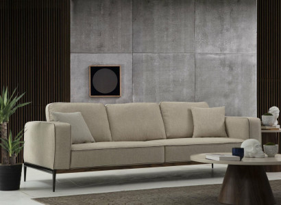 Bank Driedeck Couch Stof Modern Sofas Ontwerp Woonkamer Beige