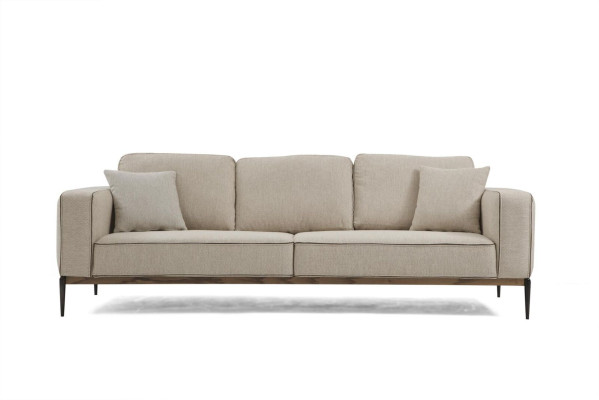 Bank Driedeck Couch Stof Modern Sofas Ontwerp Woonkamer Beige