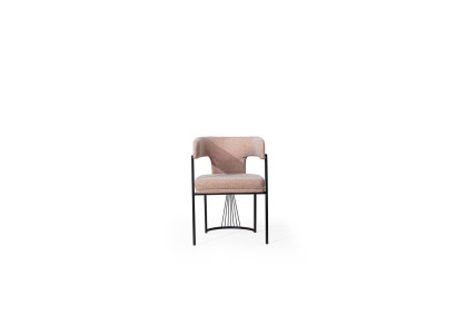 Beige designer stoel Metalen stoelen Luxe eetkamerstoelen