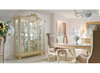 Vitrine kasten Vitrines Houten Luxe Woonkamer Meubels Kast Beige