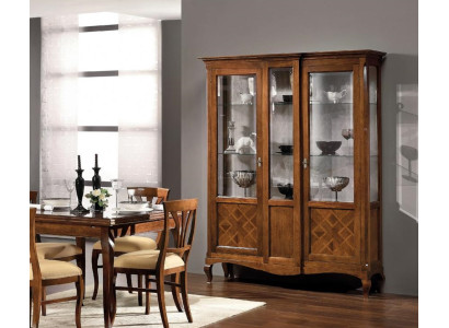 Vitrine Hout Luxe Kasten Klassieke Dressoir Kast Meubels Italiaans Bruin