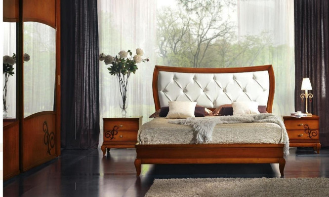 Luxe slaapkamerbed dubbel bed hout gestoffeerde bedden dubbel bedframe modern.