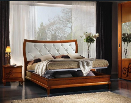 Luxe slaapkamerbed dubbel bed hout gestoffeerde bedden dubbel bedframe modern.