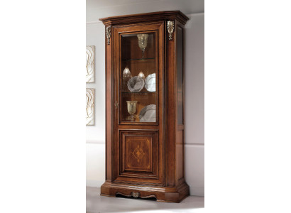 Vitrine glazen kast Massief houten vitrinekast Woonkamer meubels Dressoir Massief hout