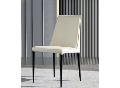 Witte eetkamerstoel, designer houten stoelen, stijlvolle moderne textielstoelen.