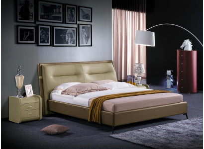 Tweepersoonsbed Slaapkamer Bedden Luxe Meubels Tweepersoons Bed Hotelfaciliteit Bruin