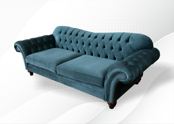 Bank Luxe Textiel Chesterfield Bank Sofa's Bekleding Groot 3-Zits Set