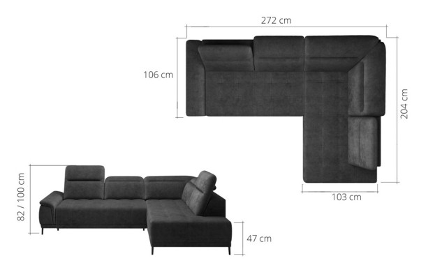 Automatische hoekbank L-vorm bank woonlandschap set design sofa stof