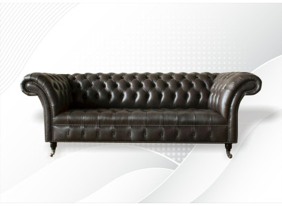 Chesterfield 3-zits moderne designbank van leer xxl zitmeubilair meubels bankstellen