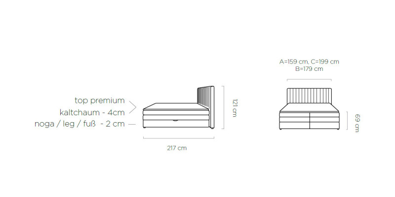 Boxspringbed 180x200cm Dubbel Hotelbed Textiel Slaapkamer Bed Bekleding Nieuw