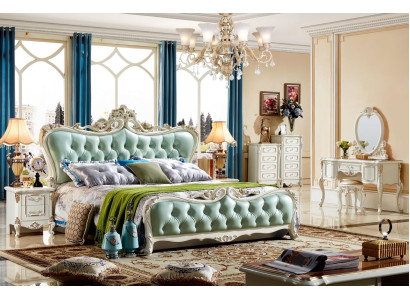 Bed design bedroom furniture furnishings turquoise Chesterfield beds