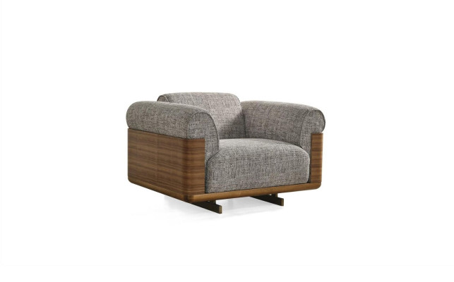 Banken Grijze gestoffeerde bank Complete driezitsbank Fauteuil Modern 2-delig Bankstellen