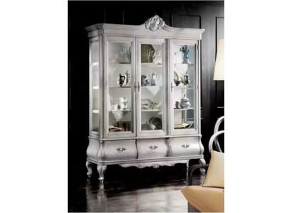 Houten vitrine Luxe kast Klassiek dressoir Meubels Italiaanse kasten