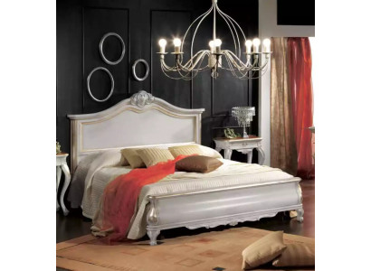 Luxe gestoffeerd wit tweepersoonsbedframe Bed houten design Luxe